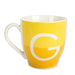 Initial G Two Tone Yellow Monogram Mug Mugs FabFinds   