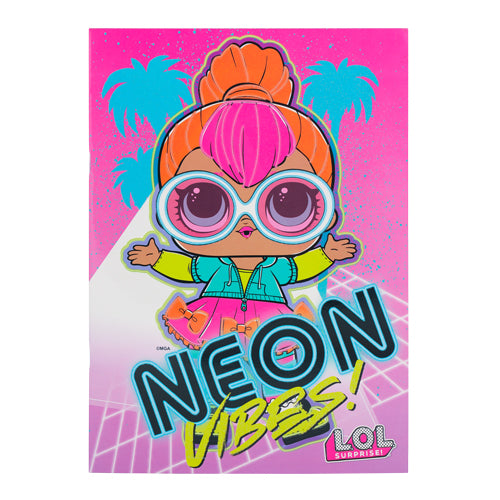 L.O.L Surprise Neon vibes A4 Colouring In Pad Arts & Crafts TDL   