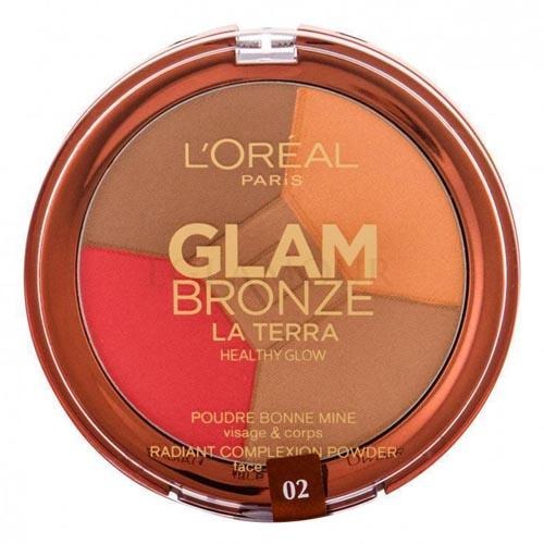 L'Oreal Glam Bronze 4 In 1 Healthy Glow Bronzer Assorted Shades 6g Bronzer l'oreal 02 Medium  