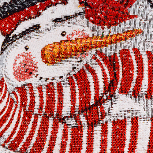 Let It Snow Snowman Christmas Cushion 45cm x 45cm Christmas Cushions & Throws FabFinds   