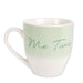 Two Tone Sage and White 'Me Time' Hugga Mug Mugs FabFinds   