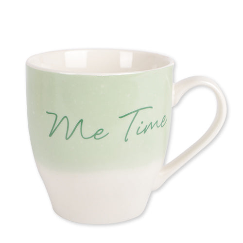 Two Tone Sage and White 'Me Time' Hugga Mug Mugs FabFinds   