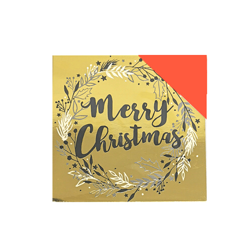 Festive Gold Foil Christmas Cards Pack of 16 Christmas Cards Fabfinds   