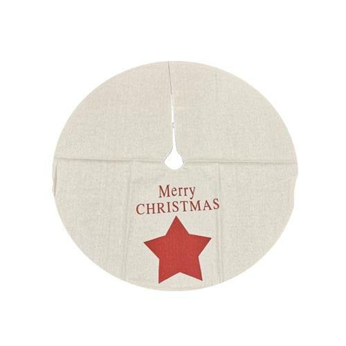 Decorative Christmas Tree Skirt 90cm x 90cm - Red Star Christmas Baubles, Ornaments & Tinsel FabFinds   