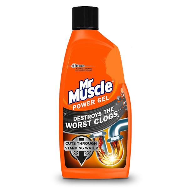 Mr Muscle Power Gel Drain Plughole Unblocker 500ml Drain & Sink Unblockers Mr Muscle   