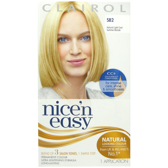 Clairol Nice n Easy Hair Colour in Cool Summer Blonde SB2 Hair Dye Clairol   