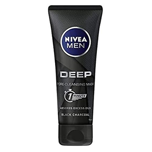 Nivea For Men Deep Pore Cleansing Face Mask With Black Charcoal 75ml Face Masks nivea   