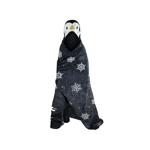 Kids Festive Christmas Cosy Hooded Penguin Blanket Kids Clothing Gaveno Cavailia   