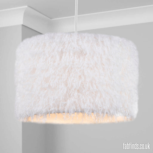 Home Collection Feather Effect Shade 30cm Home Lighting Home Collection   