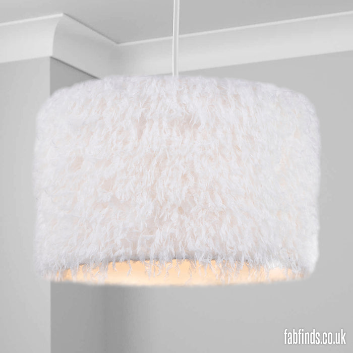 Home Collection Feather Effect Shade 30cm Home Lighting Home Collection   
