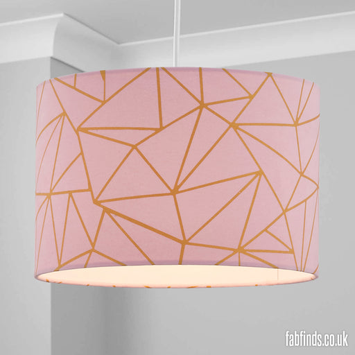 Home Collection Fractal Velvet Shade Assorted Colours Home Lighting FabFinds Pink  