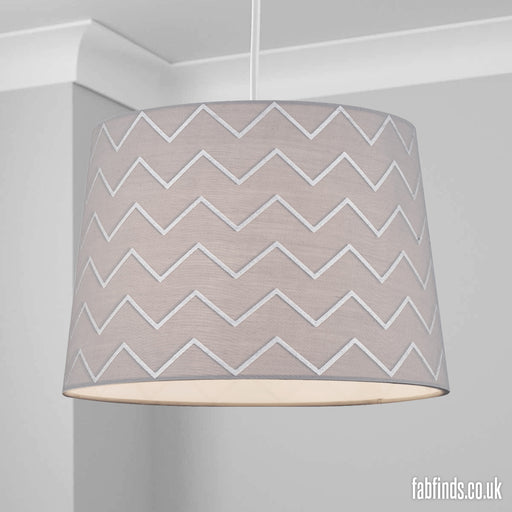 Home Collection Zig Zag Shade Assorted Colours Home Lighting FabFinds Grey  