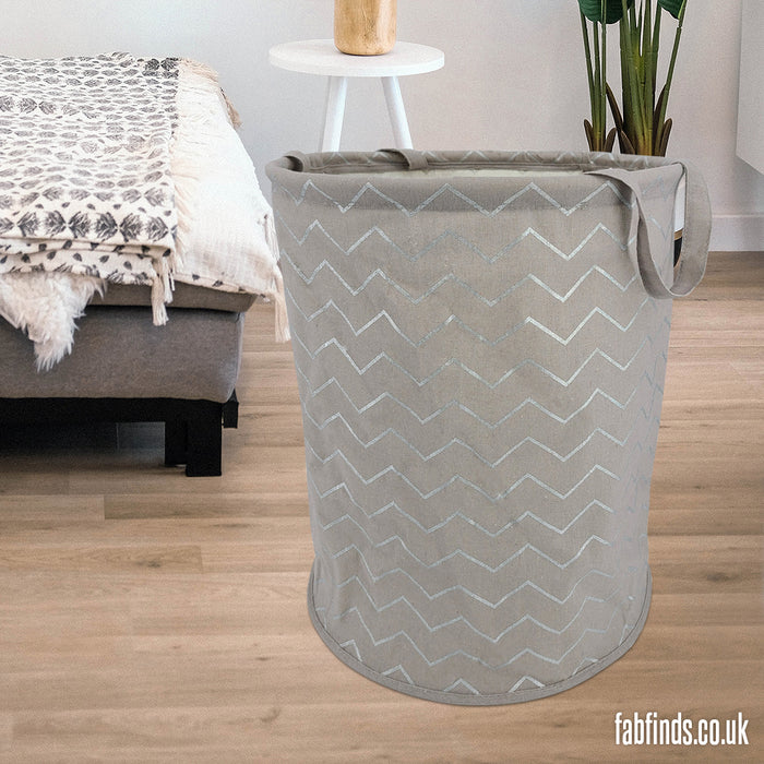 Home Collection Zig Zag Laundry Bag Laundry Basket Home Collection   