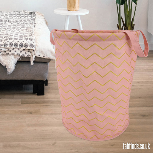 Home Collection Zig Zag Laundry Bag Laundry Basket Home Collection   