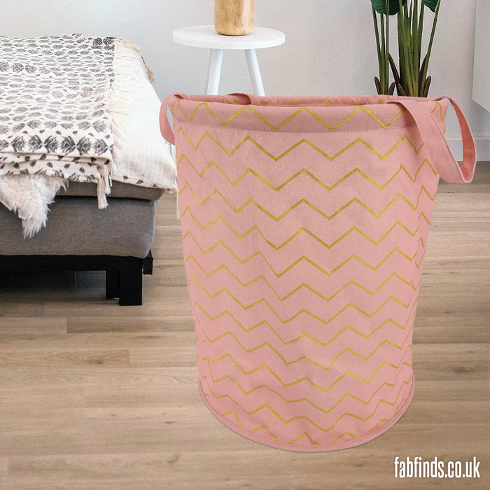 Home Collection Zig Zag Laundry Bag Laundry Basket Home Collection   