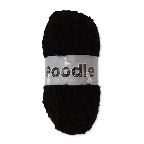 Black Poodle Knitting Yarn 200g Knitting Yarn & Wool FabFinds   