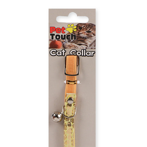 Pet Touch Cat Collar Elastic Metallic Leopard Print Cat Accessories Pet Touch   