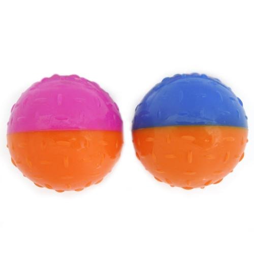 Pet Touch Dual Coloured Squeaky Ball Dog Toy Assorted Colours Dog Toys Pet Touch   