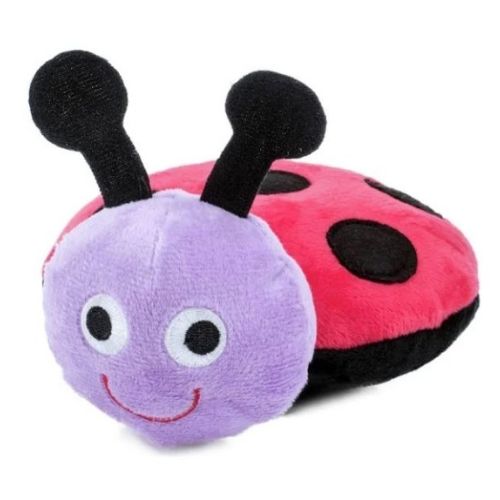 Petface Bees & Bugs Super Tough Rubber & Plush Lucy Ladybug Dog Toy Dog Toys Pet Face   