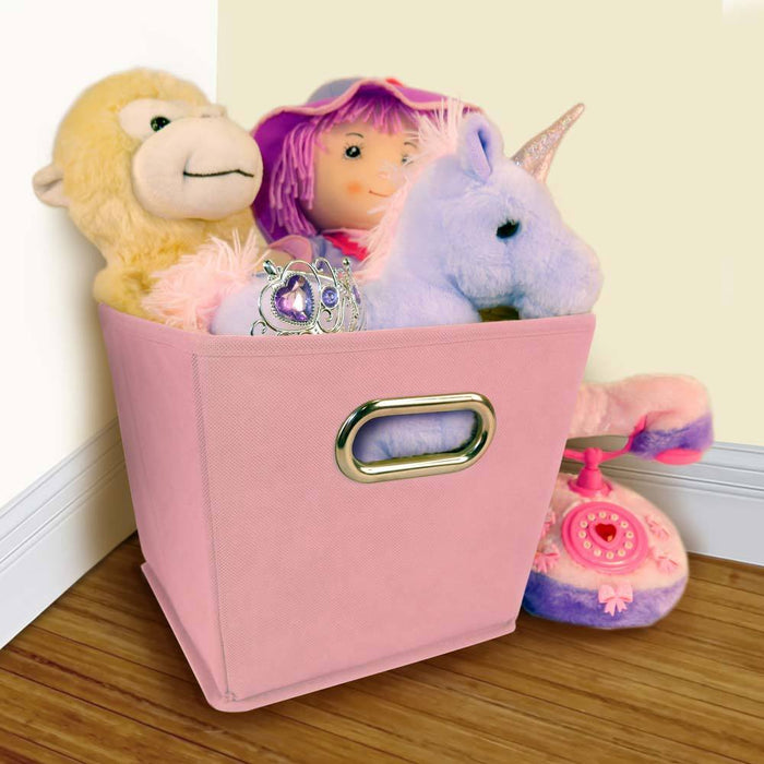 Foldable Canvas Storage Box Kids Storage FabFinds Pink  