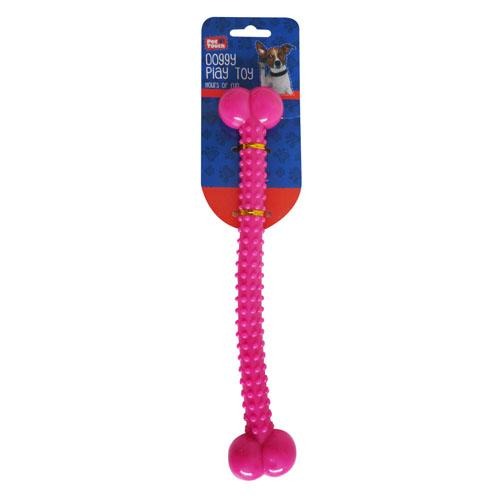 Pet Touch Doggy Long Bone Play Toy In Assorted Colours Dog Toys Pet Touch Pink  