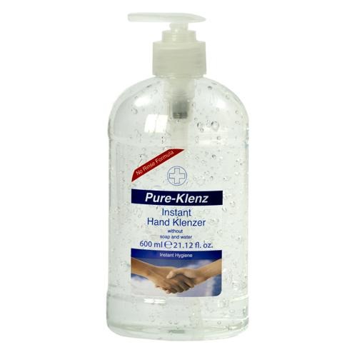 Pure-Klenz Instant Hand Sanitiser 600ml - 62% Alcohol Hand Sanitiser & Wipes Pure-Klenz   