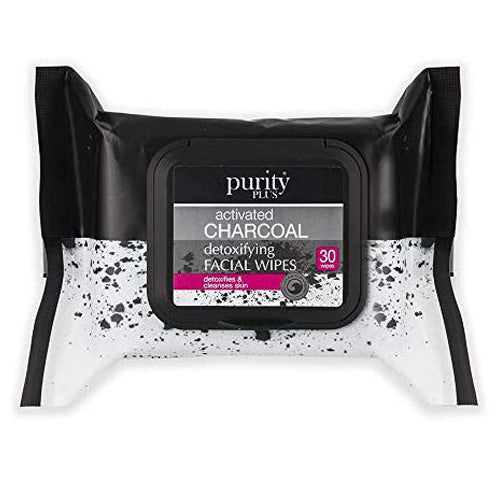 Purity Plus Activated Charcoal Detoxifying Facial Wipes Face Wipes purity plus   