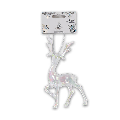 Iridescent Reindeer Hanging Christmas Decoration Christmas Baubles, Ornaments & Tinsel FabFinds   