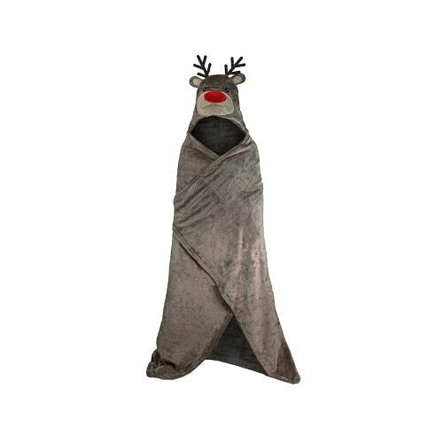 Kids Festive Christmas Cosy Hooded Reindeer Blanket Kids Clothing Gaveno Cavailia   