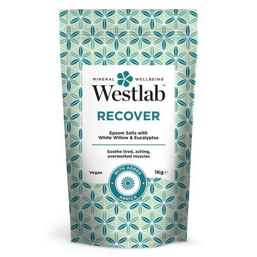 Westlab Recover Epsom Salts With White Willow & Eucalyptus 1kg Bath Salts & Bombs Westlab   