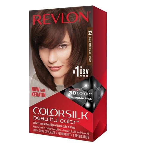 Revlon Colorsilk Hair Colour Dark Mahogany Brown 32 130ml Hair Dye revlon   
