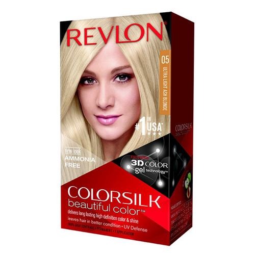 Revlon Colorsilk Hair Colour Ash Blonde 05 130ml Hair Dye revlon   