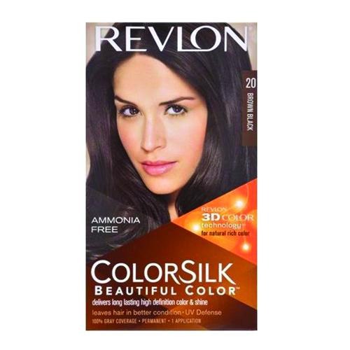 Revlon Colorsilk Hair Colour Black Brown 20 440g Hair Dye revlon   