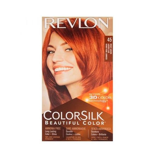 Revlon Colorsilk Hair Colour Bright Auburn 45 440g Hair Dye revlon   