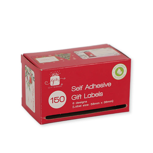Jumbo Self Adhesive Tradional Christmas Gift Labels 150 Pk Christmas Tags & Bows FabFinds   
