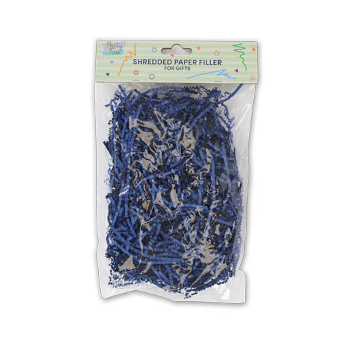 Shredded Paper Filler For Gifts Assorted Colours Gift Wrapping party time Navy  