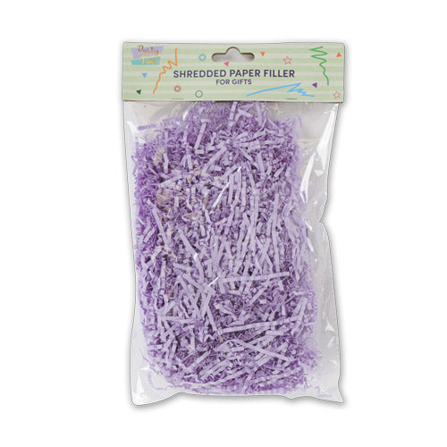 Shredded Paper Filler For Gifts Assorted Colours Gift Wrapping party time Lilac  