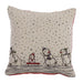 Ice Skating Snowmen Christmas Cushion 45cm x 45cm Christmas Cushions & Throws Mr Crimbo   