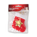 Mini Christmas Star Stocking Hanger Decoration Assorted Colours Christmas Decoration FabFinds Gold  