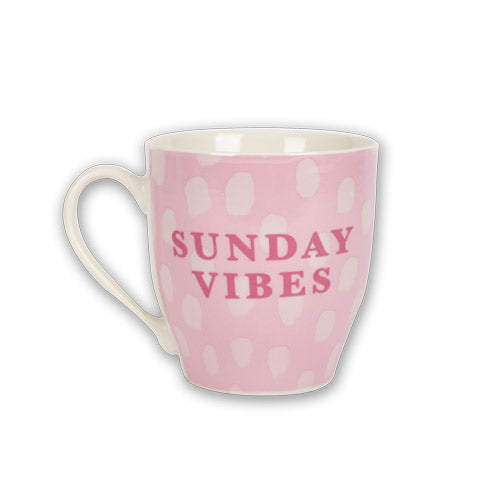 Sunday Vibes Pink Hugga Mug Mugs FabFinds   