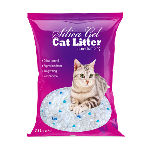 Silica Gel Non-Clumping Cat Litter 3.8 Litres Assorted Pack Size