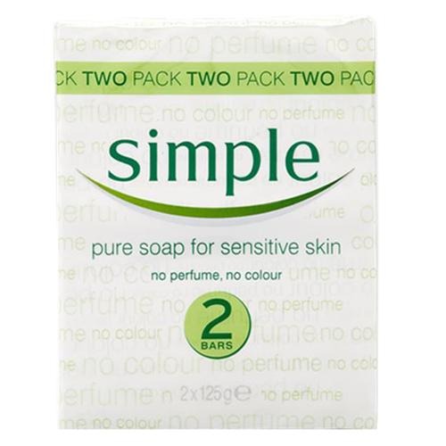 Simple Pure Soap 2 Bars x 125g Hand Wash & Soap simple   
