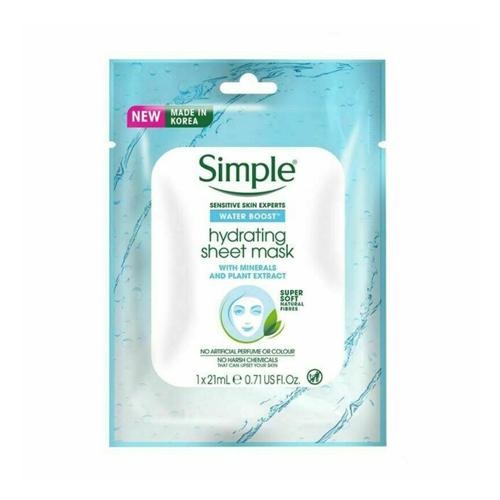 Simple Water Boost Hydrating Sheet Mask 21ml Face Masks simple   