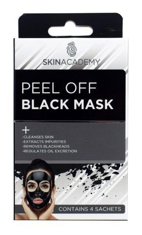 Skin Academy Peel Off Black Mask 4 Treatments Face Masks skin academy   