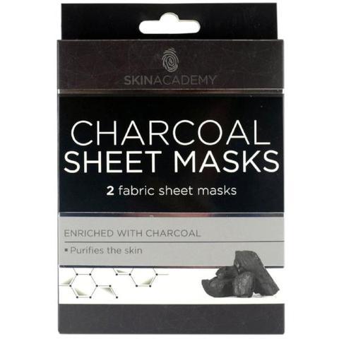 Skin Academy Charcoal Fabric Sheet Face Mask Face Masks skin academy   