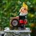 Roots & Shoots Garden Gnome With Solar Light Assorted Colours Garden Decor Roots & Shoots Yellow Hat  