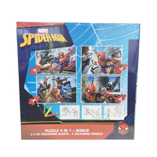 Marvel Spiderman Jigsaw Puzzle + Bonus Colouring Games & Puzzles Marvel   