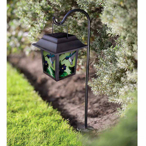 Stained Glass Bird Solar Lantern Lanterns FabFinds   