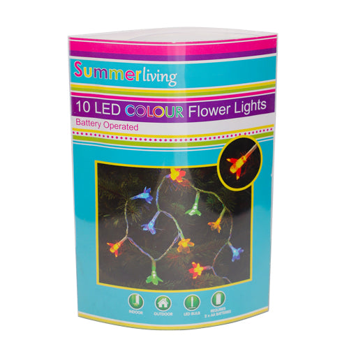 Summer Living 10 LED Colour Flower Lights - FabFinds