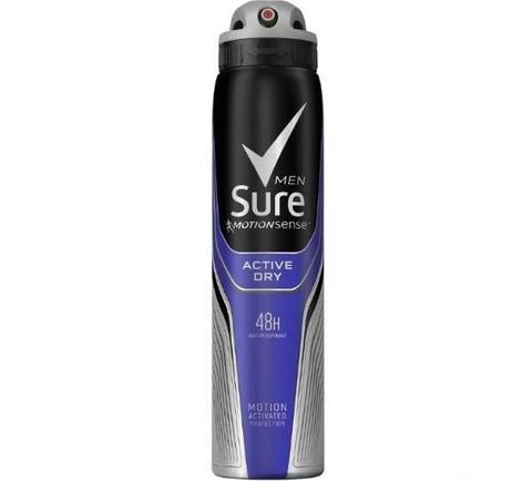 Sure For Men Active Dry Antiperspirant Deodorant Spray 250ml Deodorant & Antiperspirants FabFinds   